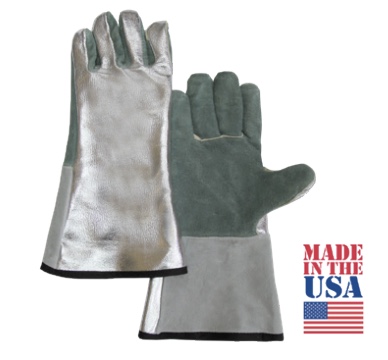 [NSG-A] *Jumbo*  Glove, Grey Leather, with FR Duck Spark Cuff    