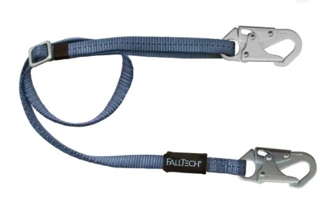 [8209] Adjustable Restraint Lanyard; Web, 4' to 6' with Snap Hooks