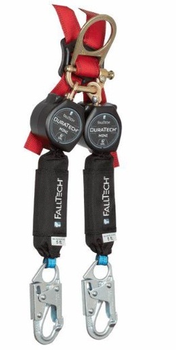 [72706TB1] 6' Web Mini SRD Twin-leg Steel Carabiner/Clip+Steel Snap Hooks