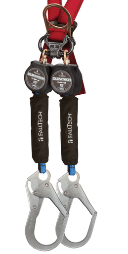 [72706TB3] 6' Web Mini SRD Twin-leg Steel Carabiner/Clip+Steel Rebar Hooks