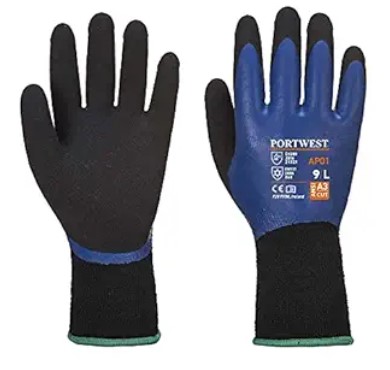 [AP01B8RL] Thermo Pro Glove Blue/Black L R