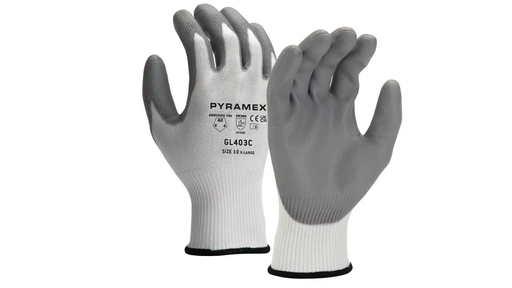 GL403C- Dozen Gloves, PU 13g HPPE Liner A2 Cut Premium