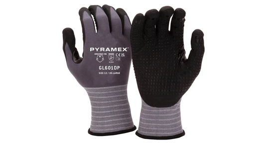 [GL601DPL] Gloves nitrile dots thumb crotch - Large