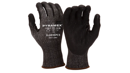 [GL603DPC5M] Gloves nitrile A4 dots thumb crotch - medium