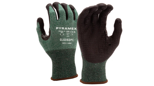 GL606DPC-PAIR Gloves Nitrile 18G A3 Dots Thumb Saddle
