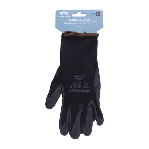 GL615HT- PAIR Gloves, Value MicroFm Nitrile 15g Nyln/Spandex - Hang Tagged