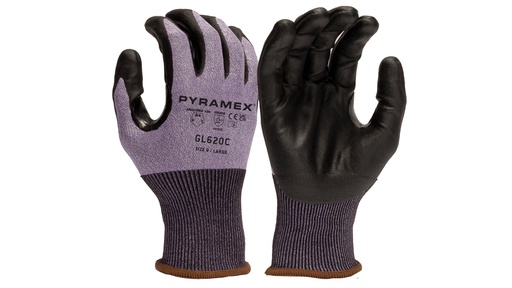 GL620C-Pairs Gloves, 18g A4 HPPE Microfoam Nitrile T/Sc 2XL