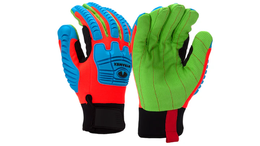 GL804C-Dozen Gloves, Winter Cotton Corded Palm TPR A2 Cut Medium