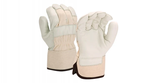 GL1003W-PAIR Gloves, Prem Grain Leather Palm Safety Cuff