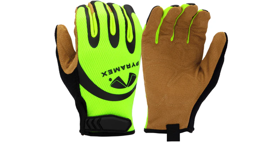 GL104HT-PAIR Gloves Leather Padded Palm Hook&Loop