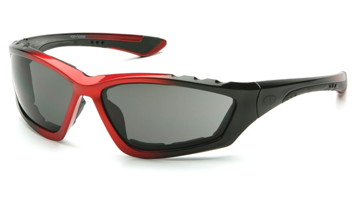 [SBR8720DTP] Glasses, Accurist® - Gray Anti-Fog - Black/Red