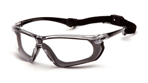 [SBG10610DT] Glasses, Crossovr - Black-gray frame / clear H2X anti-fog lens - Gasket (sealed) Black/Gray