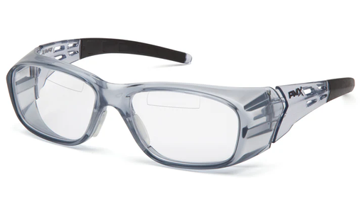 [SG9810TR20] Glasses, Emerge Plus - Clear Top Side Insert Reader Lens +2.0 - Gray