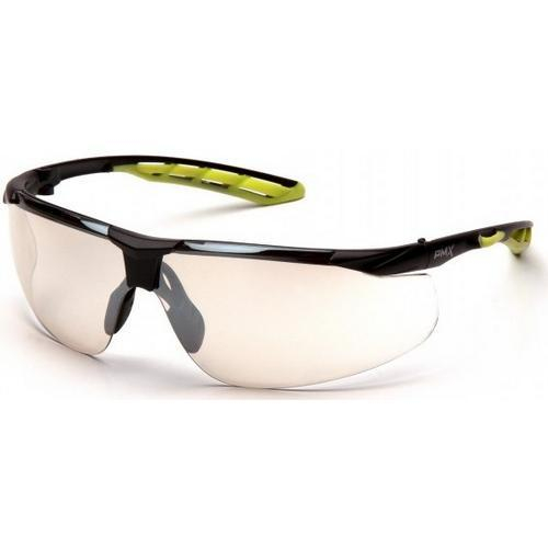 [SBL10580D] Glasses, Flex-Lyte - Black-lime frame / indoor-outdoor mirror lens - Black/Lime