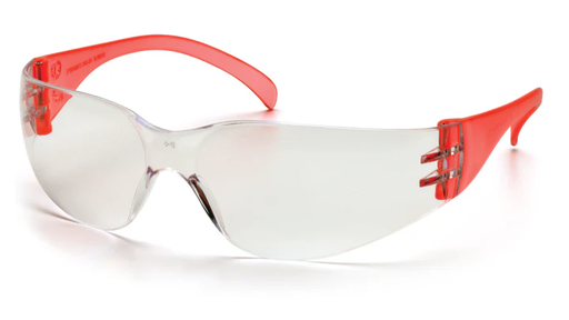 [SR4110S] Glasses, Intruder - Clear-Hardcoated - Red Temples