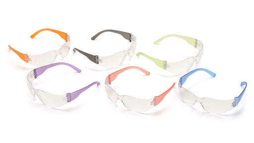 [S4110SNMP] Glasses, Mini Intruder - Clear-Hardcoated--Sold in dozen quantity only - Multi Colors