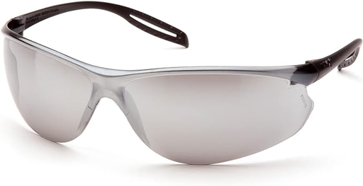 [S9770S] Glasses, Neshoba - Silver mirror lens - Black