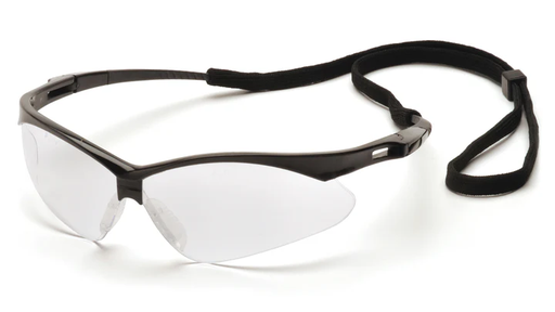 [SB6310STP] Glasses, PMXTREME - Clear Anti-Fog with Cord - Black