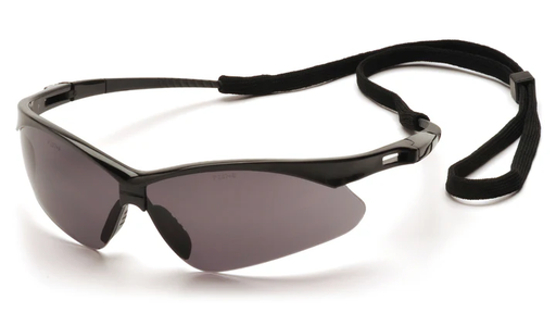 [SB6320STP] Glasses, PMXTREME - Gray Anti-Fog with Cord - Black
