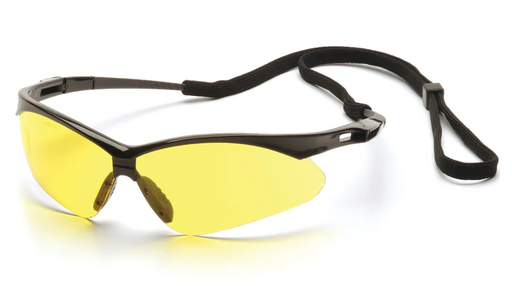 [SB6330SP] Glasses, PMXTREME - Amber with Cord - Black