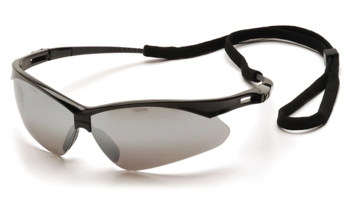 [SB6370SP] Glasses, PMXTREME - Silver Mirror with Cord - Black