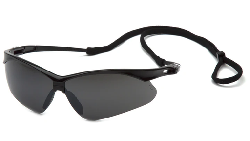 [SB6376SP] Glasses, PMXTREME - Smoke Green Mirror with Cord - Black