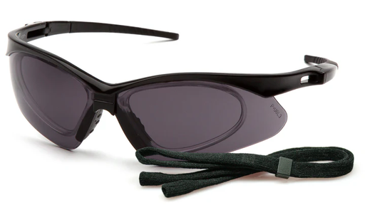 [SB6320STRX] Glasses, PMXTREME Rx  - Gray Anti-Fog Lens with Rx Insert - Black