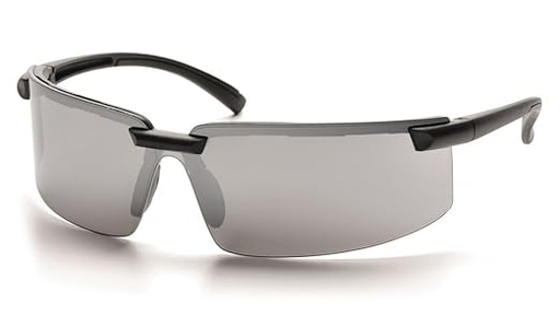 [SB6170S] Glasses, Surveyor - Silver Mirror - Black