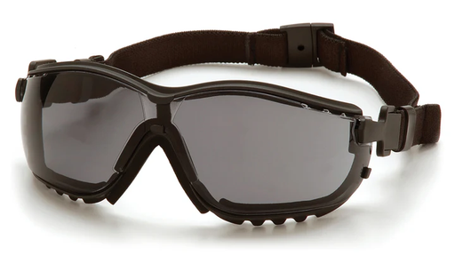 [GB1820ST] Glasses, V2G - Gray H2X Anti-fog - Black