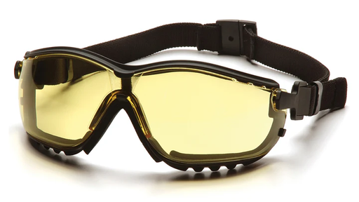 [GB1830ST] Glasses, V2G - Amber H2X Anti-fog - Black