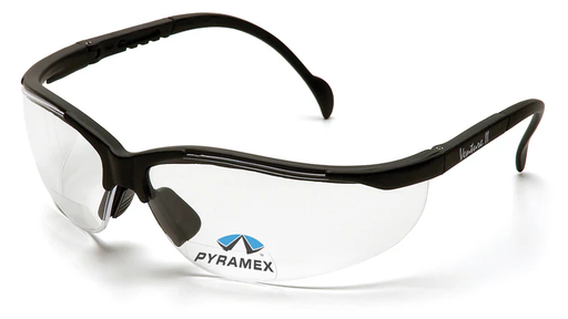 [SB1810R20T] Glasses, Venture II Readers - Clear + 2.0 H2X Anti-Fog - Black