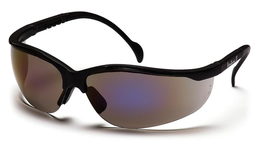 [SB1875S] Glasses, Venture II - Blue Mirror - Black