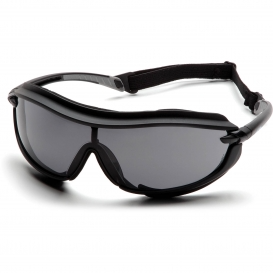 [SB4620STP] Glasses, XS3 Plus - Gray H2X Anti-Fog - Black