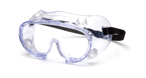 [G205] Goggles - Clear- Chem Splash Thick Skirt - Clear