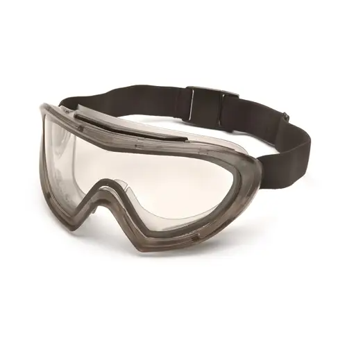 [GG504T] Capstone Goggles - Gray Frame/Clear Anti-Fog Lens - Direct/Indirect