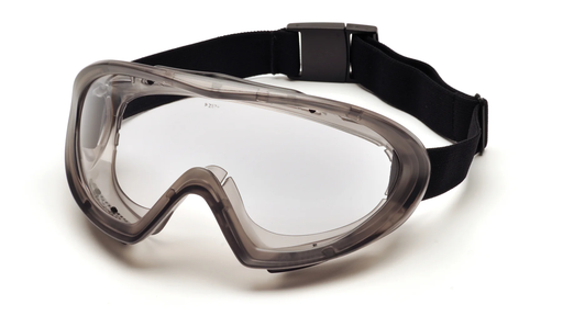 [GG504TM] Capstone Goggles - Gray Frame/Clear H2MAX Anti-Fog Lens - Direct/Indirect