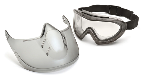 [GG504DTSHIELD] Capstone Goggles - Dual Capstone H2X Anti-fog Goggle with Clear Capstone Shield - Direct/Indirect