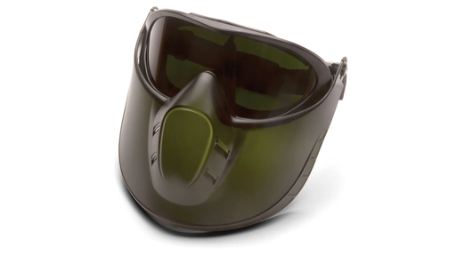 [GG504TSHIELDIR5] Capstone Goggles - 5.0 IR  Filter H2X Anti-fog Lens w/ Green Tinted Faceshield Attachment - Direct/Indirect