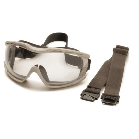 [G604T2] Capstone Goggles - Clear H2X Anti-Fog-2 Straps - Chem Splash