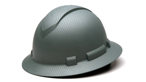[HP54123] Hard Hat, Ridgeline Full Brim 4 Pt Ratchet Suspension - Silver Graphite