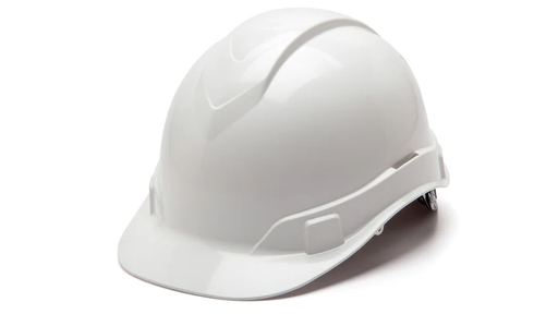 [HP44110] Hard Hat, Ridgeline Cap Style 4 Pt Ratchet Suspension - White