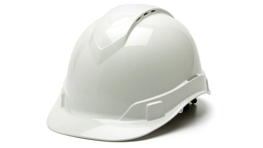 [HP44110V] Hard Hat, Ridgeline Vented Cap Style 4 Pt Ratchet Suspension - White