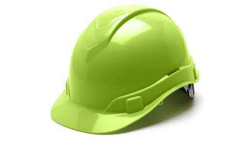 [HP46131] Hard Hat, Ridgeline Cap Style 6 Pt Ratchet Suspension - Hi Vis Lime