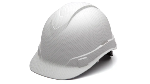 [HP44116C] Hard hat, RL Cap Style 4 Pt Ratchet Suspension for Canada - White Graphite Pattern