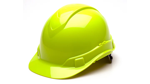 [HP44131C] Hard hat, RL Cap Style 4 Pt Ratchet Suspension for Canada - Hi Vis Lime