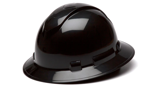 [HP54111] Hard Hat, Ridgeline Full Brim 4 Pt Ratchet Suspension - Black