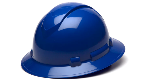[HP54160] Hard Hat, Ridgeline Full Brim 4 Pt Ratchet Suspension - Blue
