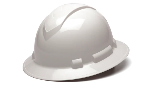 [HP56110] Hard Hat, Ridgeline Full Brim 6 Pt Ratchet Suspension - White