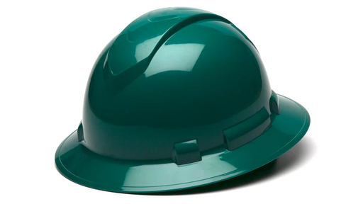 [HP56135] Hard Hat, Ridgeline Full Brim 6 Pt Ratchet Suspension - Green