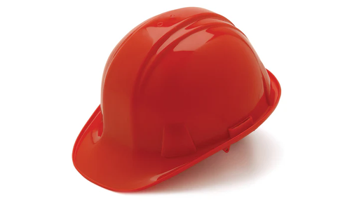 [HP14020] Hard Hat, Standard Shell 4 Pt - Snap Lock Suspension - Red